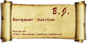 Bergauer Jusztus névjegykártya